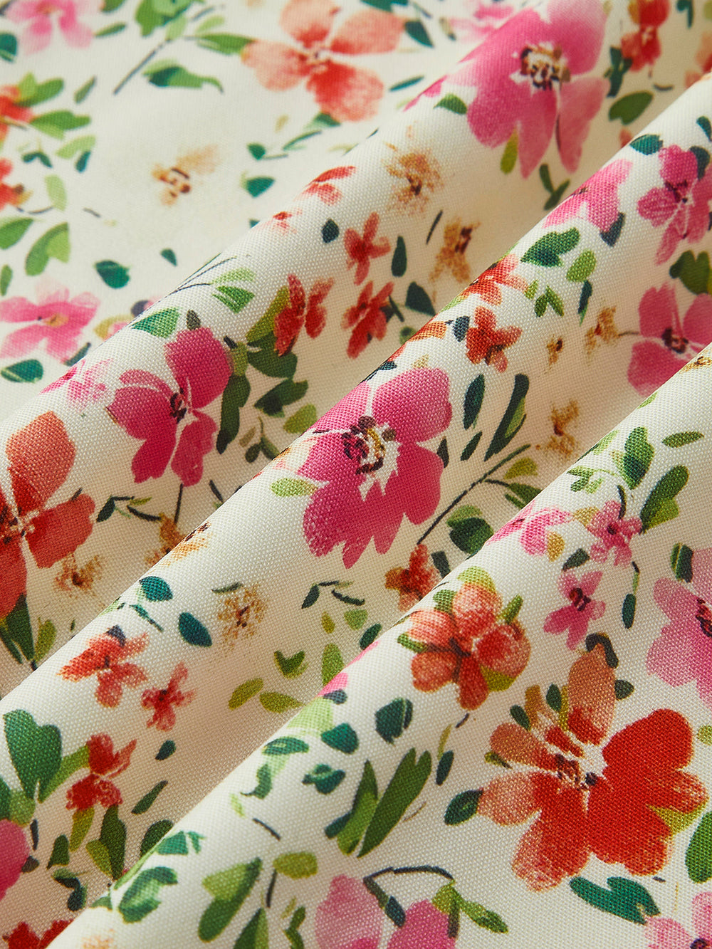 Floral Print Sleeveless Midi Dress with Lace Detail