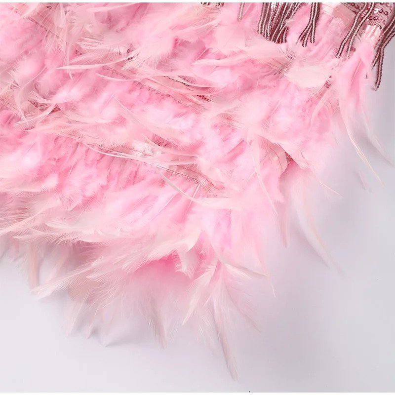 Sorvaya Stretch Polyester Feather Dress