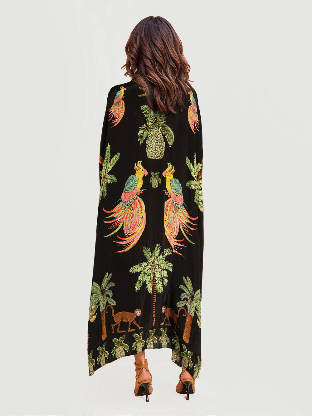 Elvara Tropical Parrot Print Dress