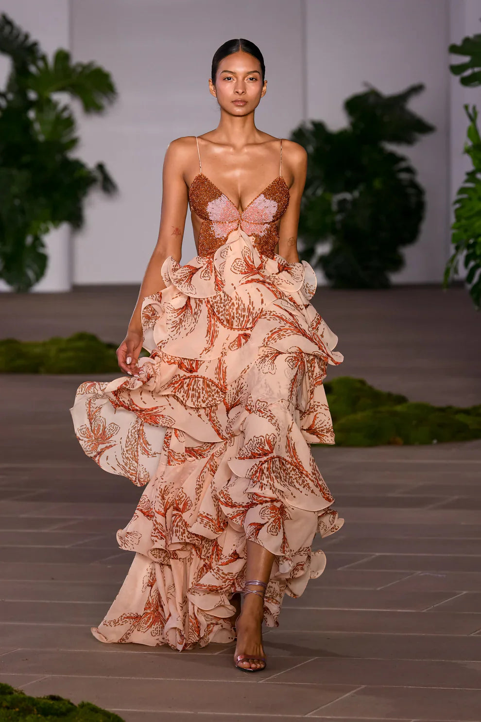 Isalina Ruffle Midi Dress