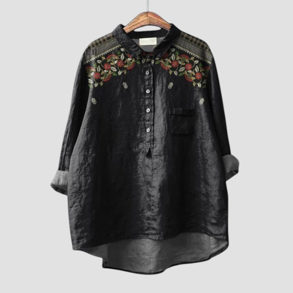 Carina Bold-Print Shirt for Effortless Style