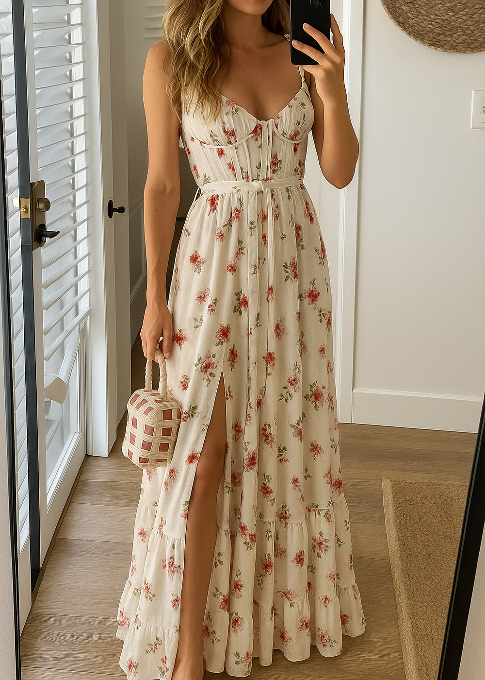 Esmee Langes Blumenkleid
