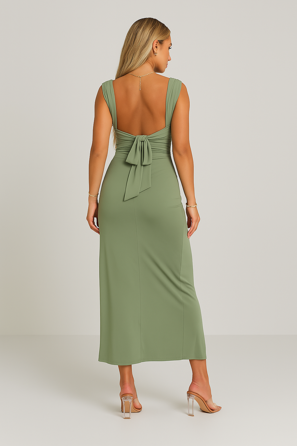 Primrose Elegant Side-Slit Midi Dress