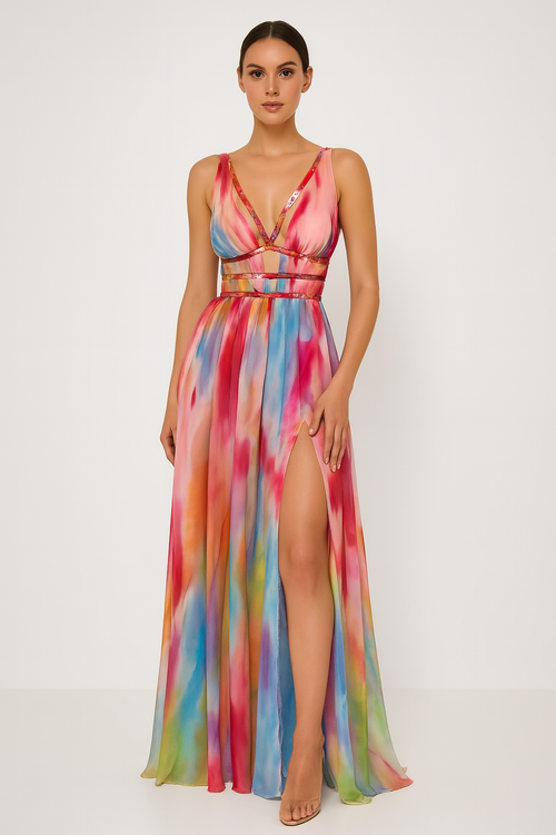 Aureya Watercolor Maxi Dress