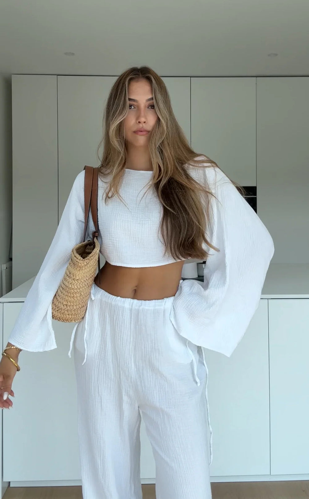Soleil Waffle Knit Short Set