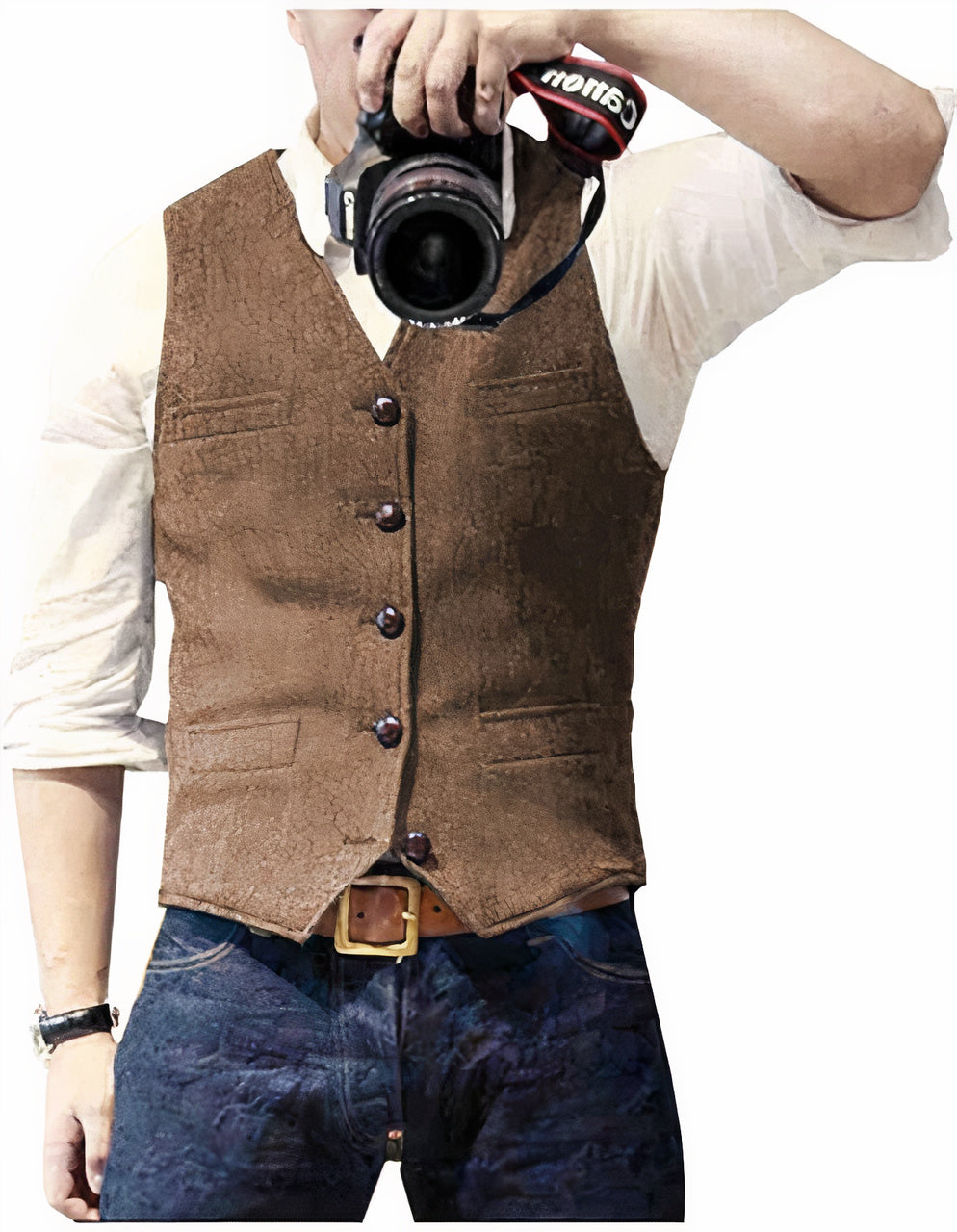 Marlowe Herringbone Tweed Vest