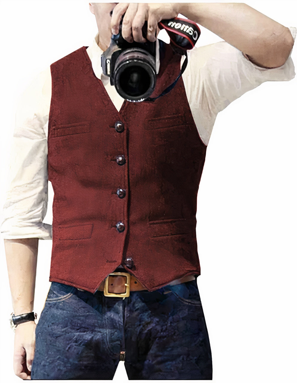 Marlowe Herringbone Tweed Vest
