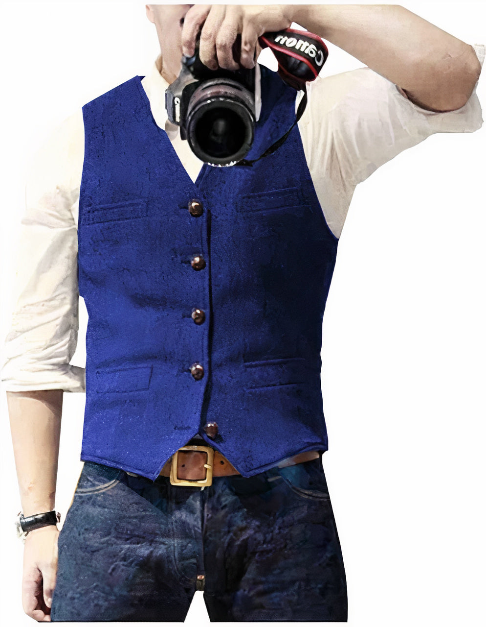 Marlowe Herringbone Tweed Vest