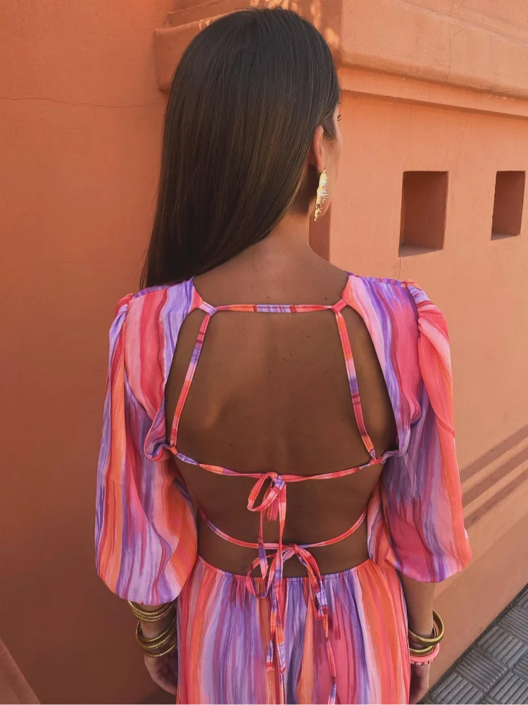 Sabella Elegant Backless Maxi Dress