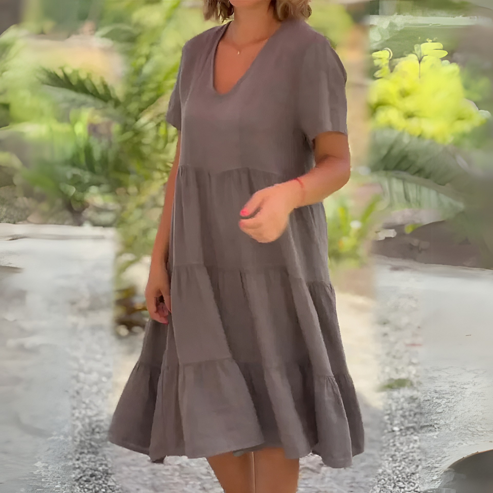 Luce V-Neck Flowing Dress