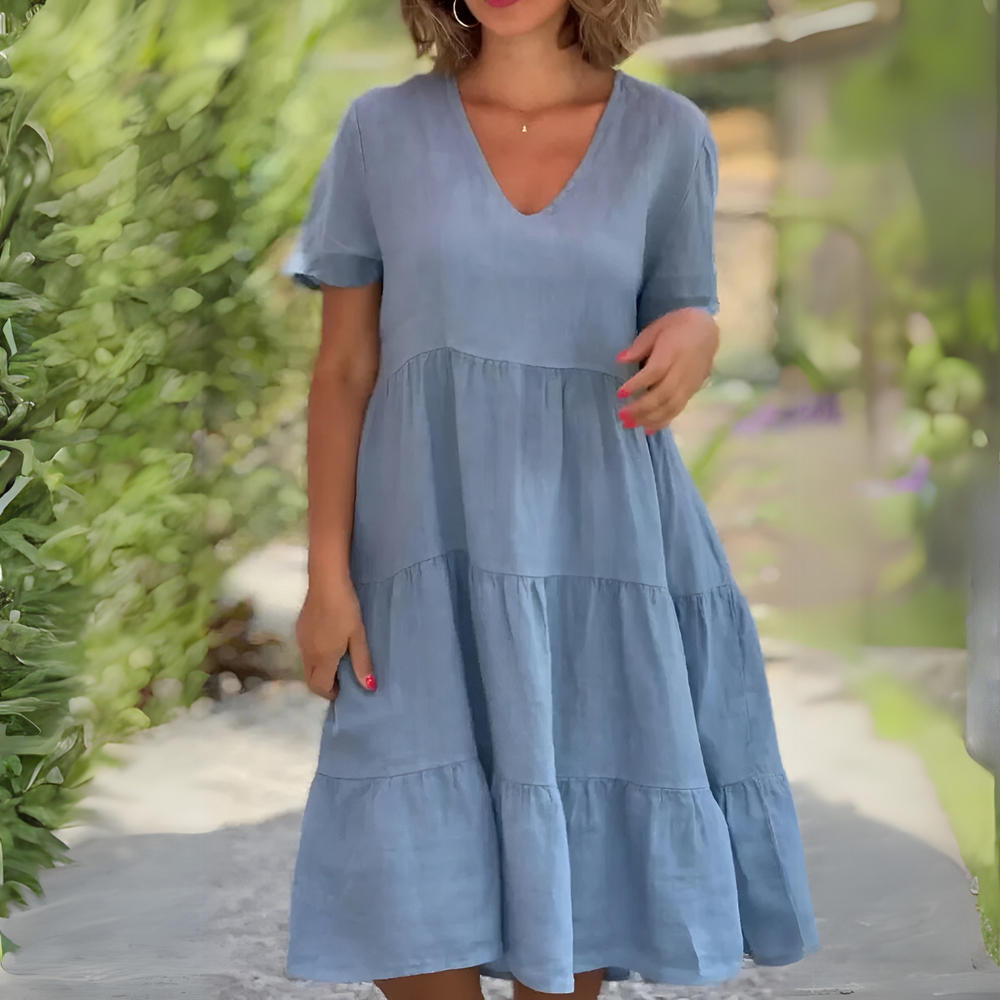 Luce Flowing V-Neck Dress