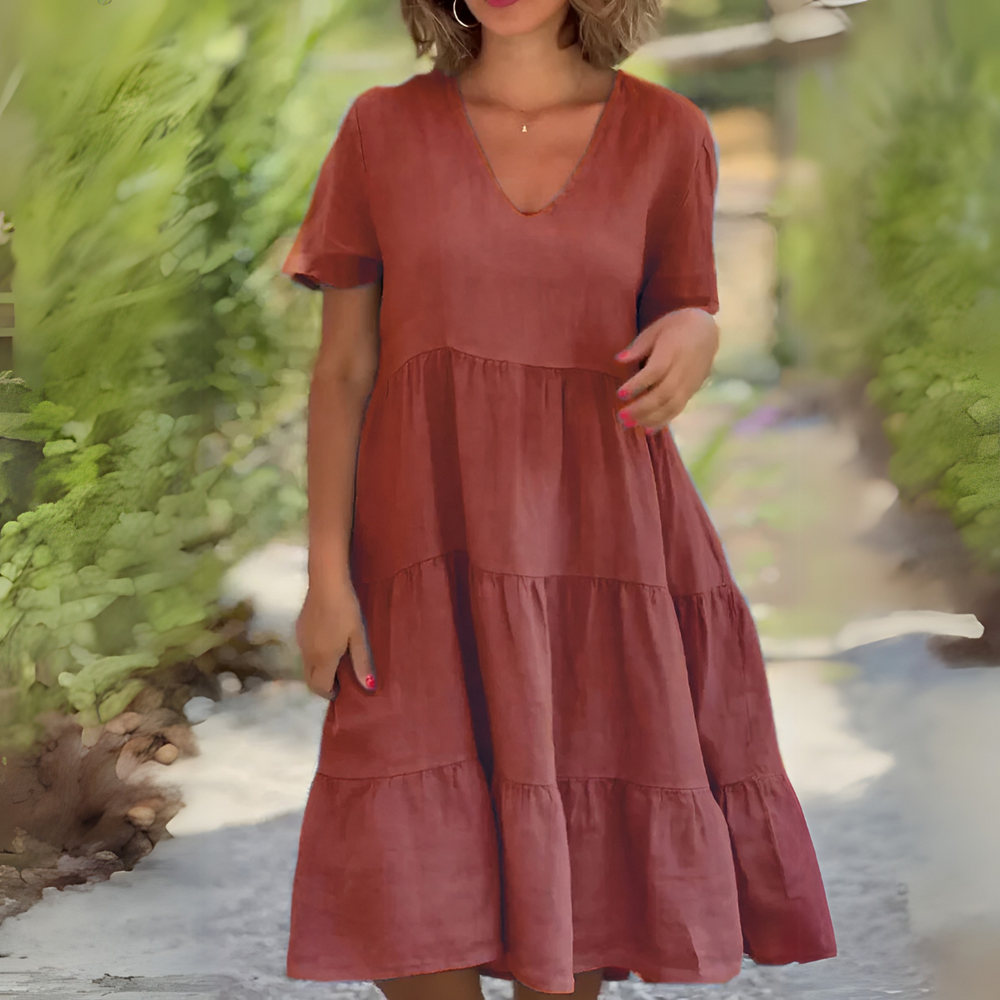 Luce Flowing V-Neck Dress
