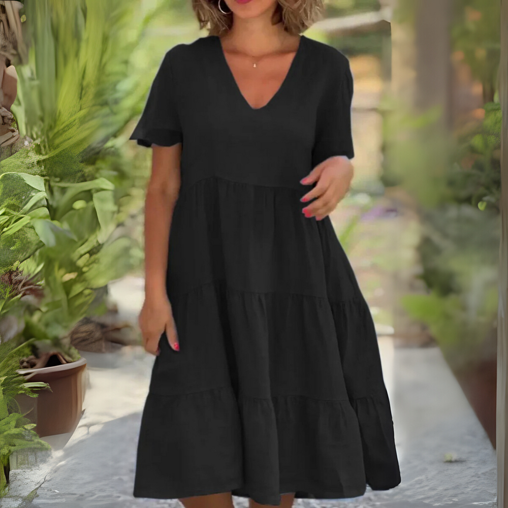 Luce Flowing V-Neck Dress