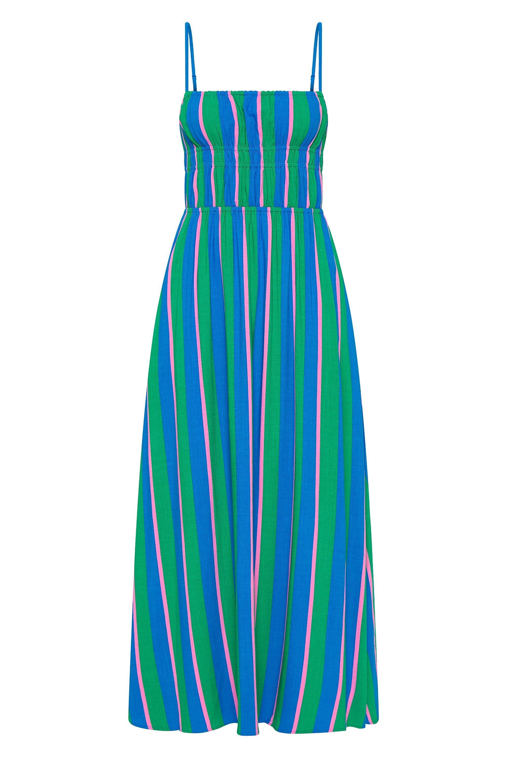 Gigi Striped Midi Dress with Pockets