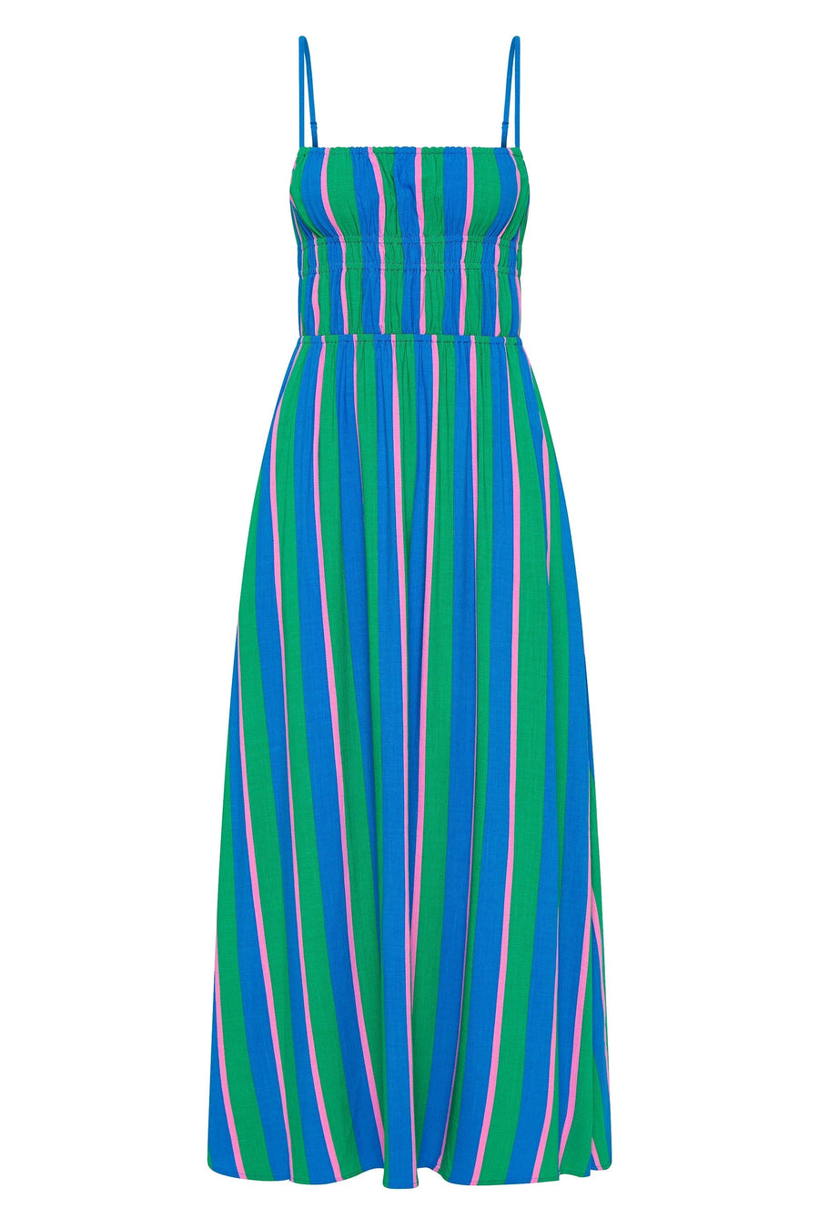 Gigi Striped Midi Dress with Pockets