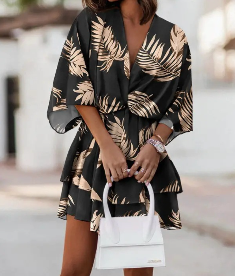 Valeria Boho Floral Mini Dress
