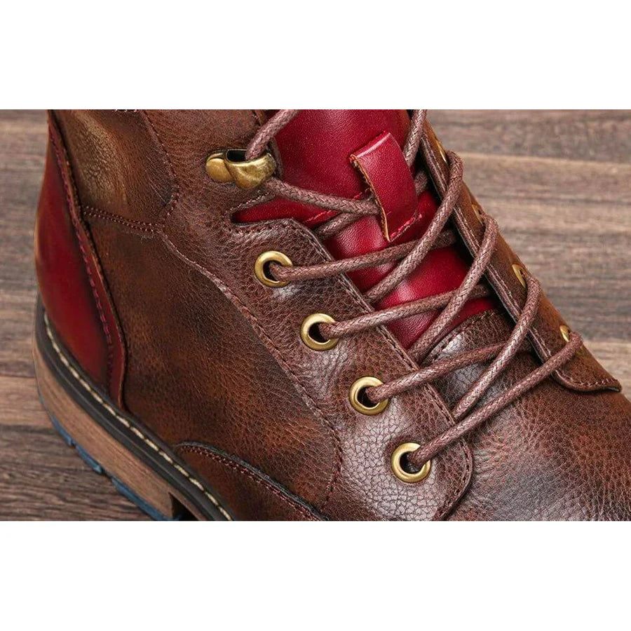 Ravanelli Premium Buffalo Faux Leather High-Top Boots
