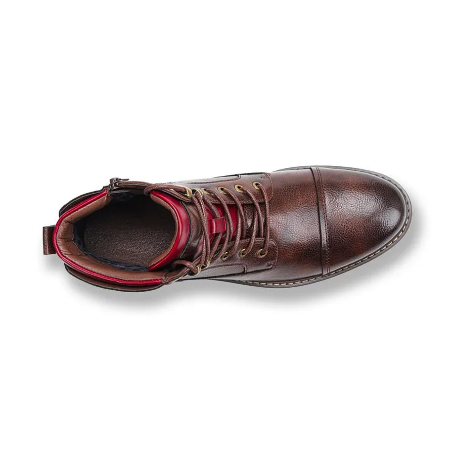 Ravanelli Premium Buffalo Faux Leather High-Top Boots