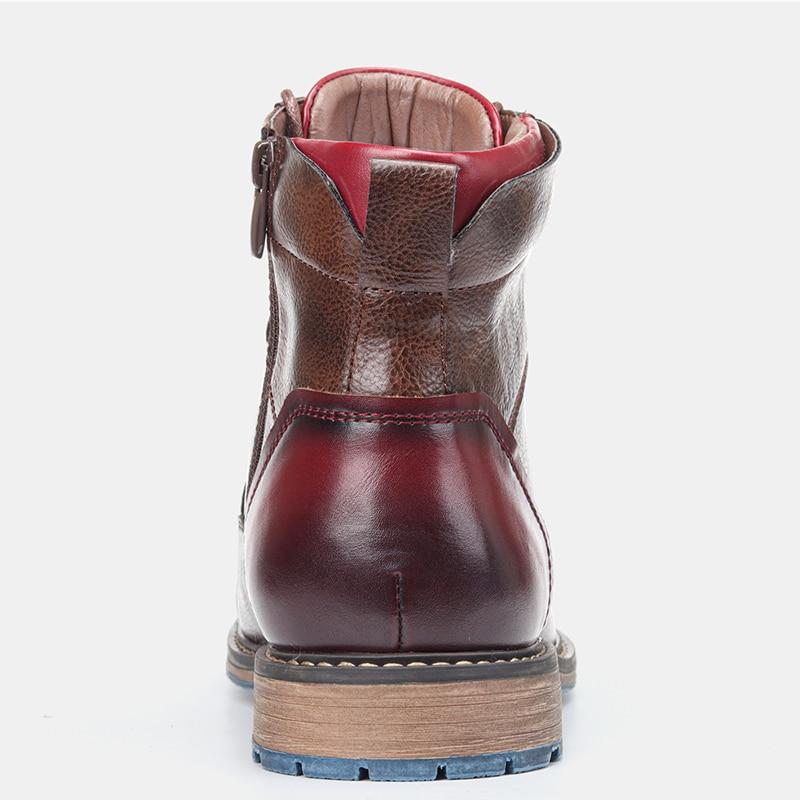 Ravanelli Premium Buffalo Faux Leather High-Top Boots
