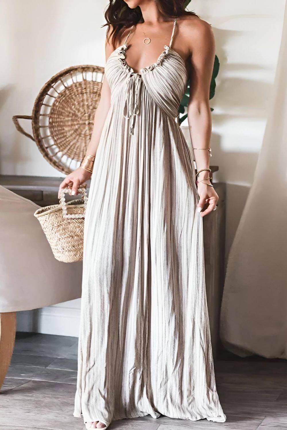 Lanie Schickes plissiertes Maxi Dress