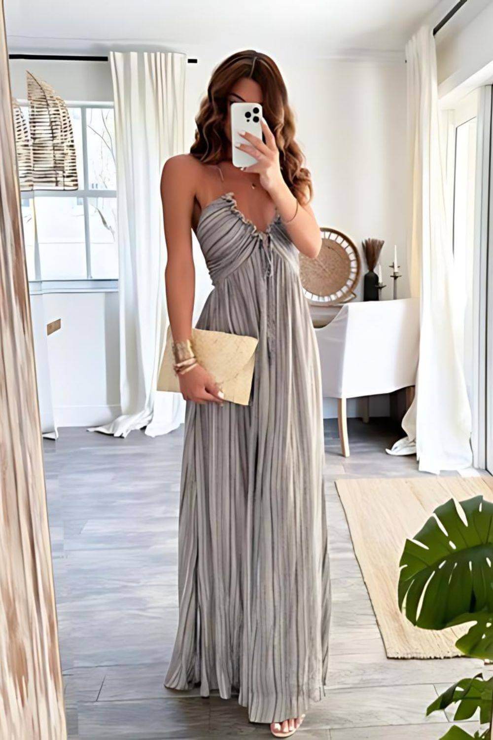 Lanie Schickes plissiertes Maxi Dress