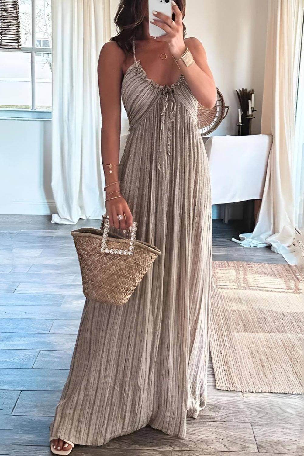 Lanie Pleated Maxi Dress