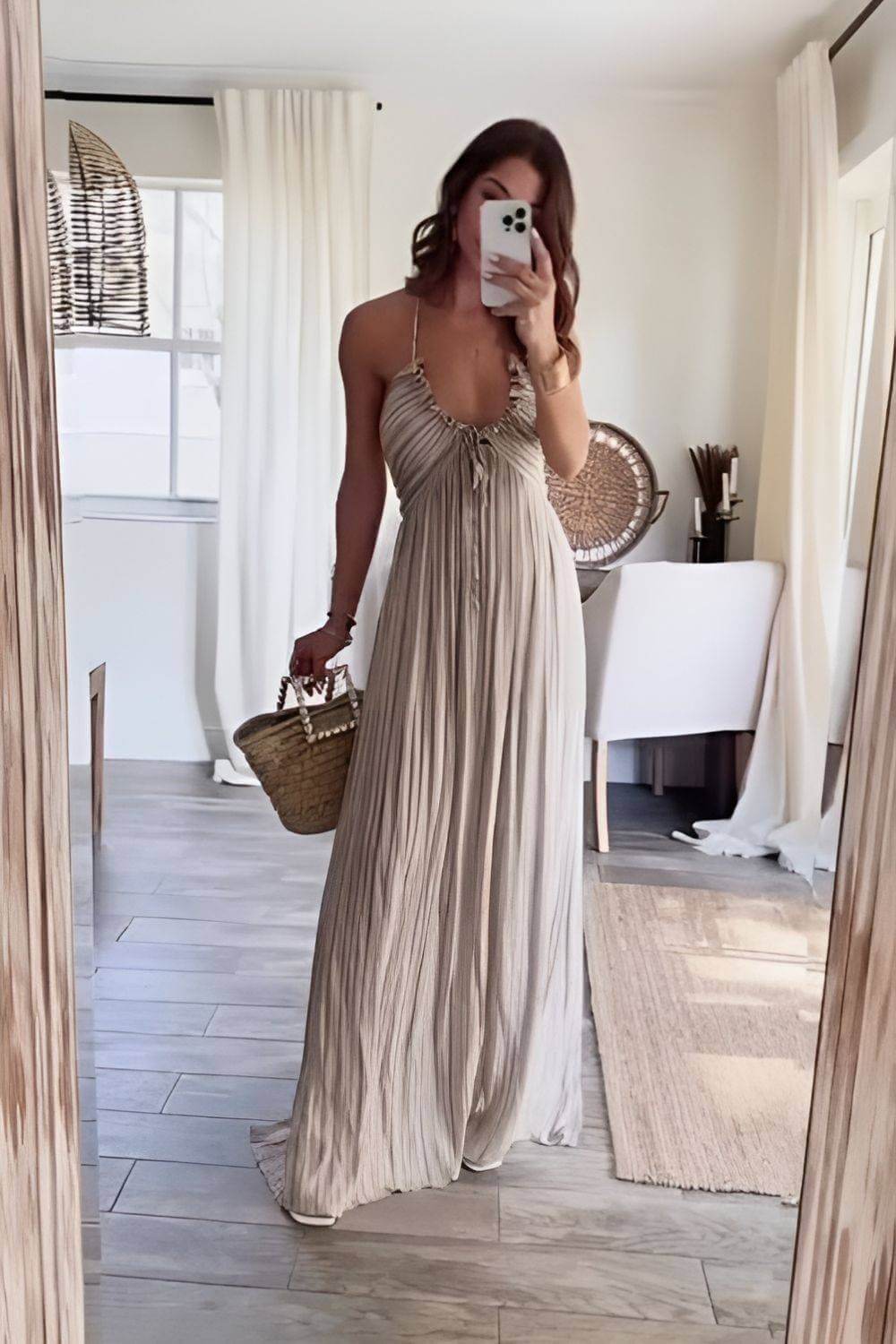 Lanie Pleated Maxi Dress