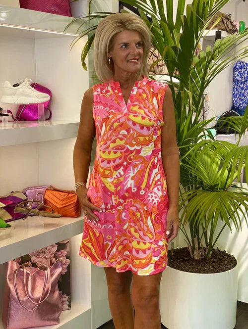 Ella Sleeveless V-Neck Dress for Day-to-Evening Wear