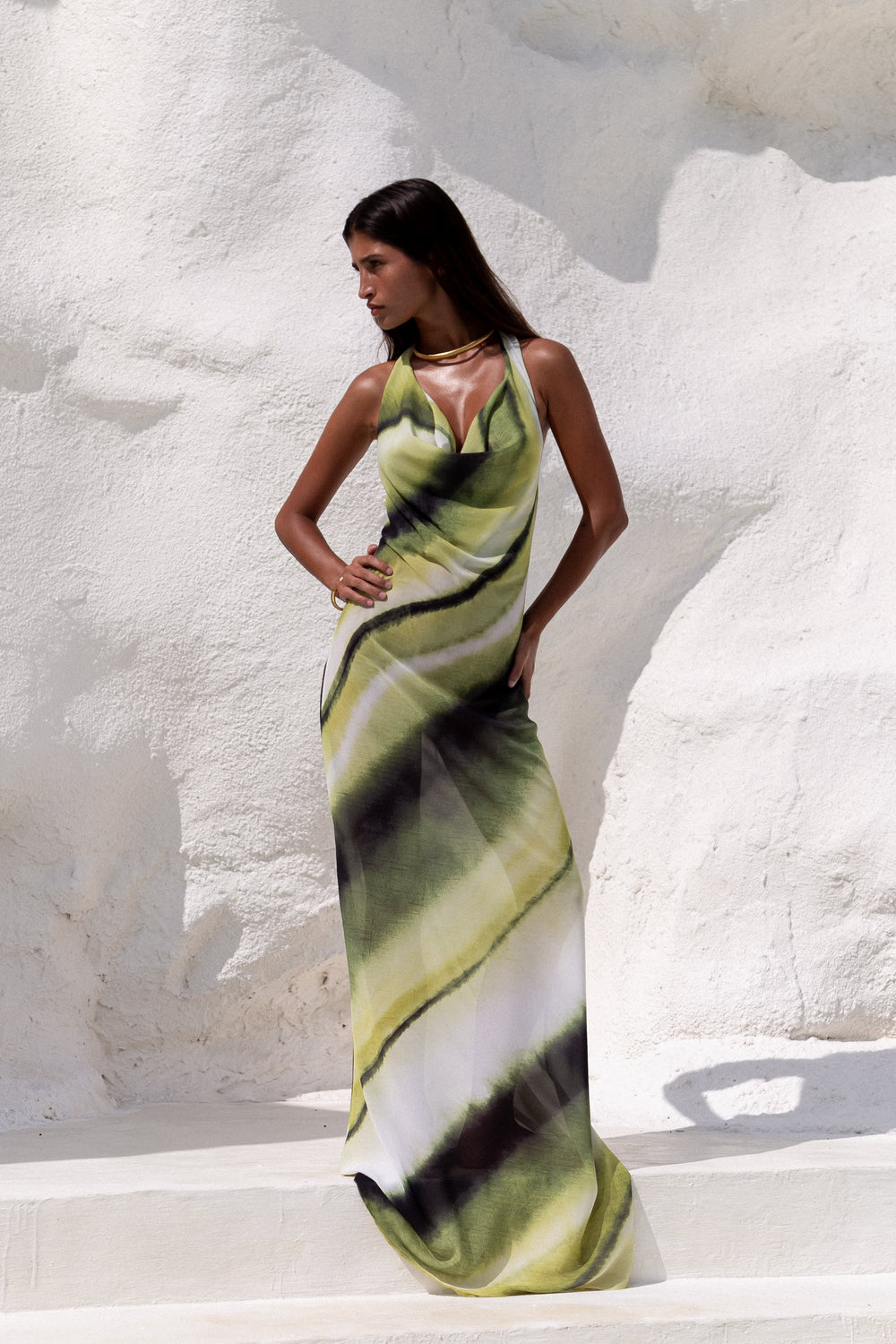 Winona Olive Green Maxi Dress