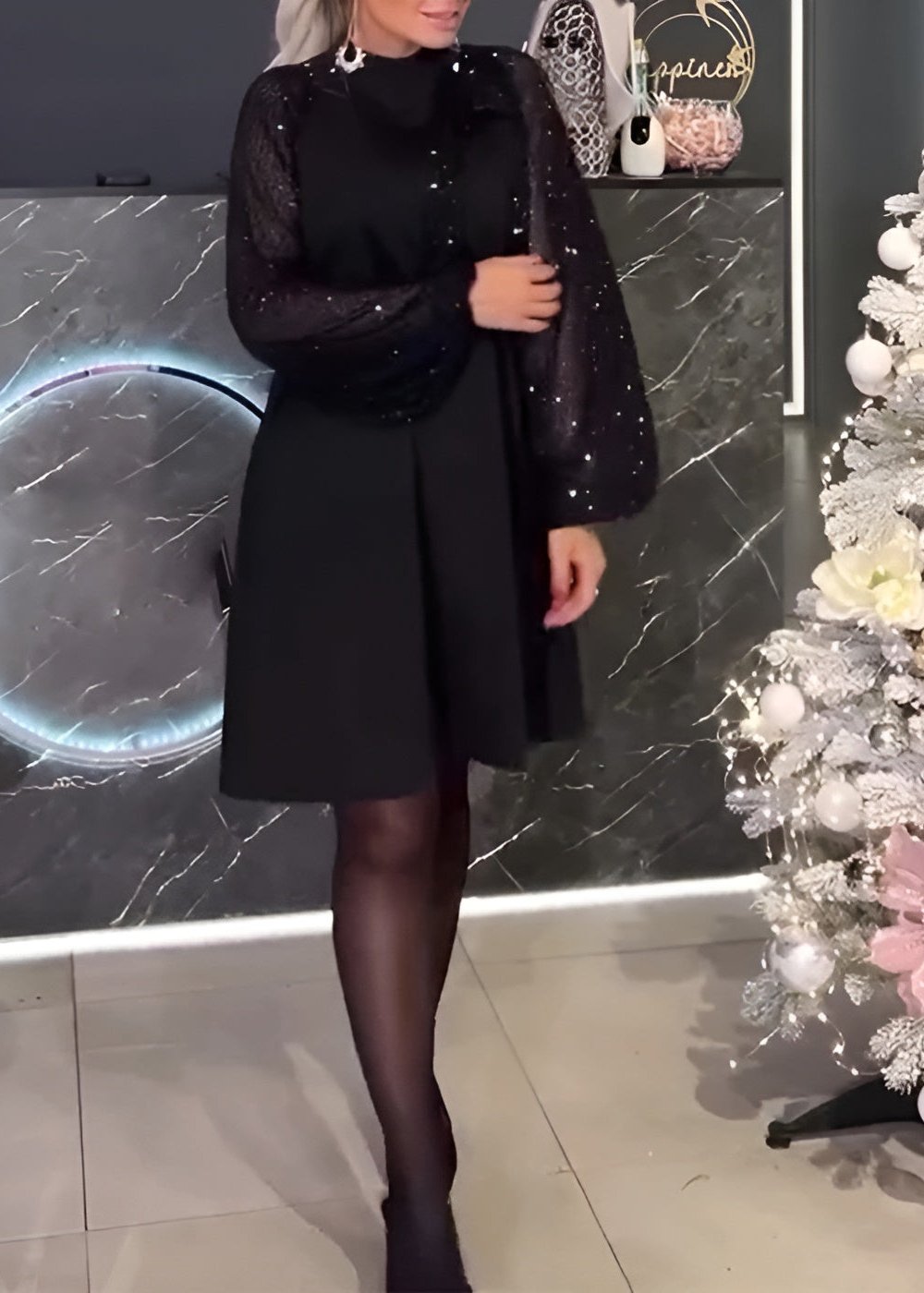 Isla Long-Sleeve Sweatshirt Dress