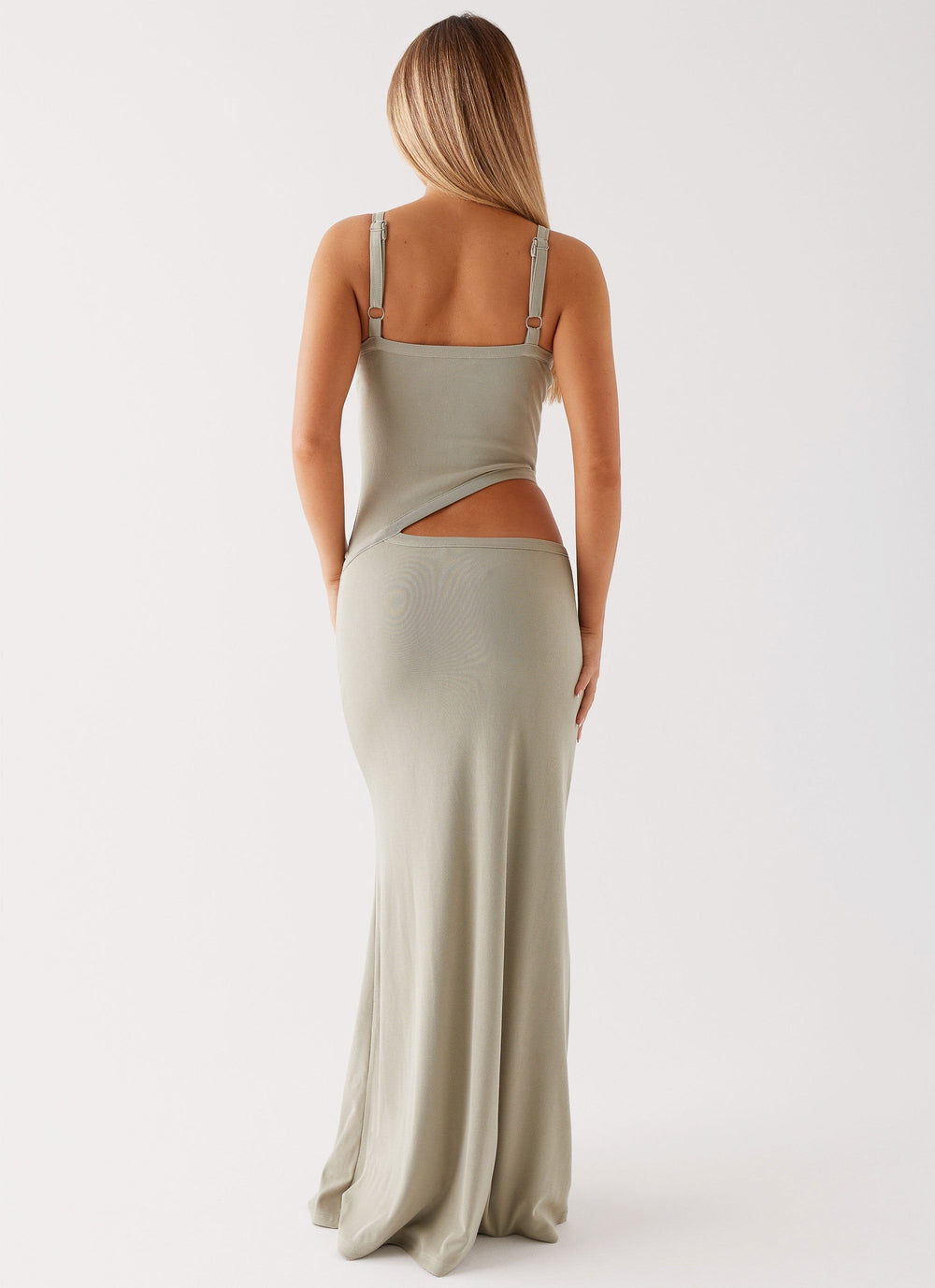 Veltrixon Knit Maxi Dress with Cut-Outs for Summer Nights