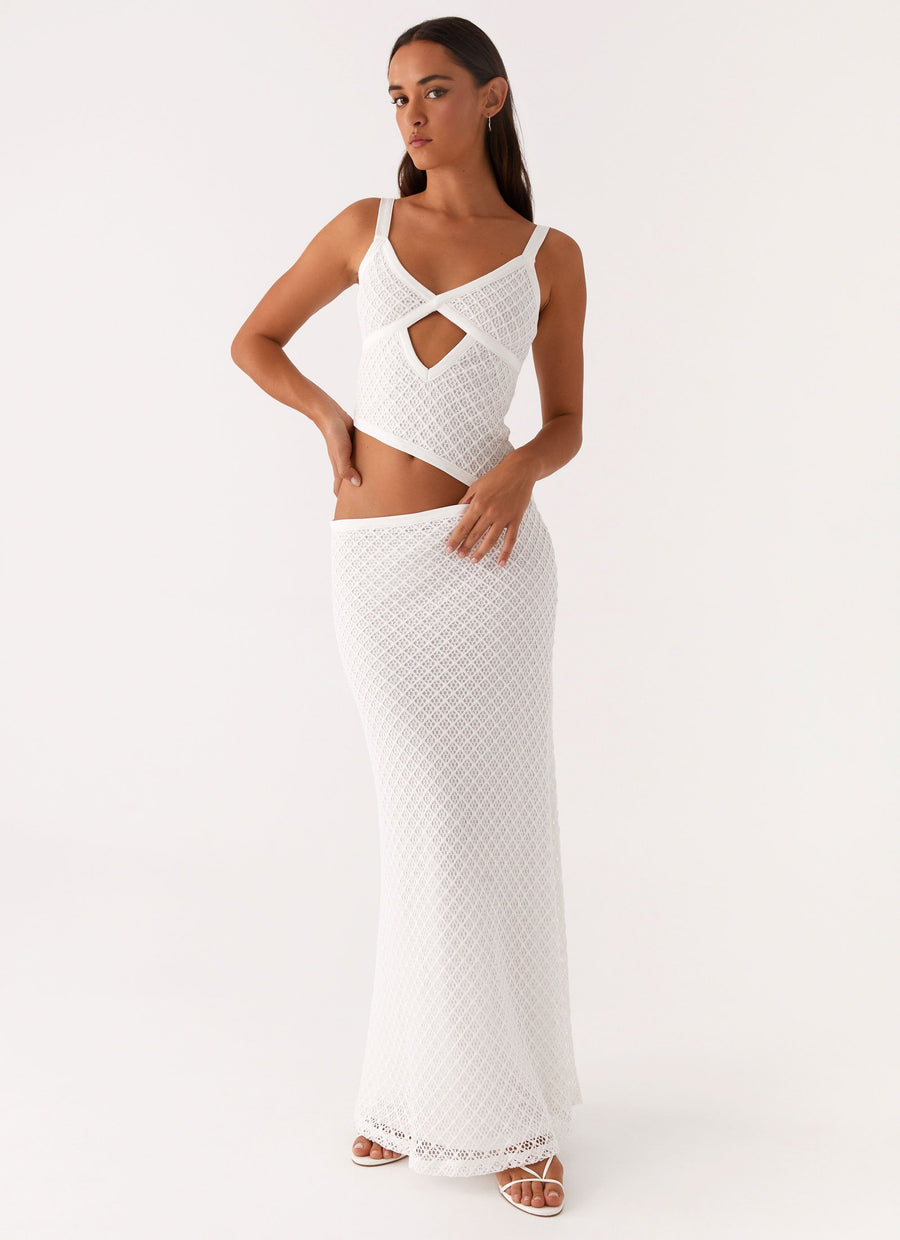 Veltrixon Knit Maxi Dress with Cut-Outs for Summer Nights