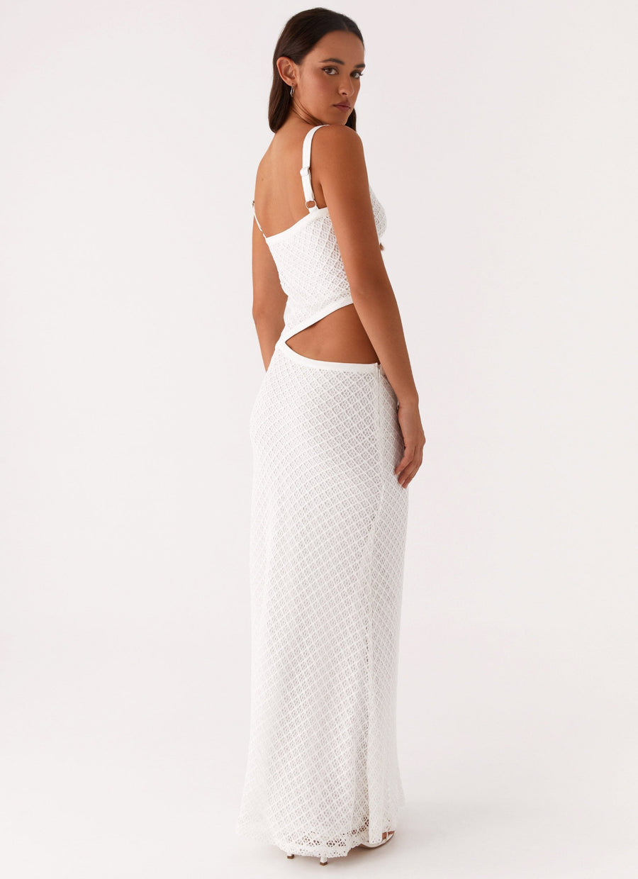 Veltrixon Knit Maxi Dress with Cut-Outs for Summer Nights