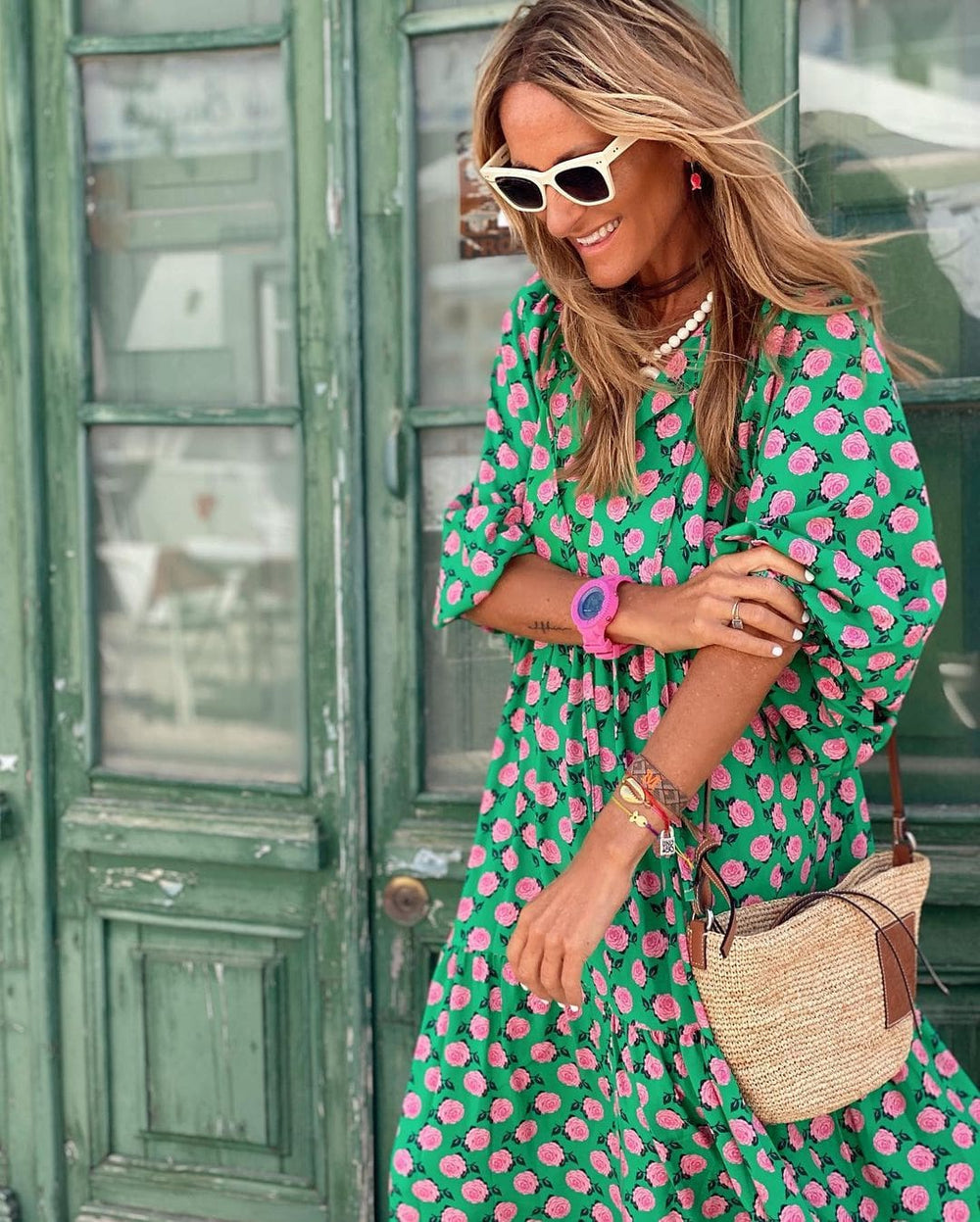 Natalie Floral Print Spring Dress for Sunny Occasions
