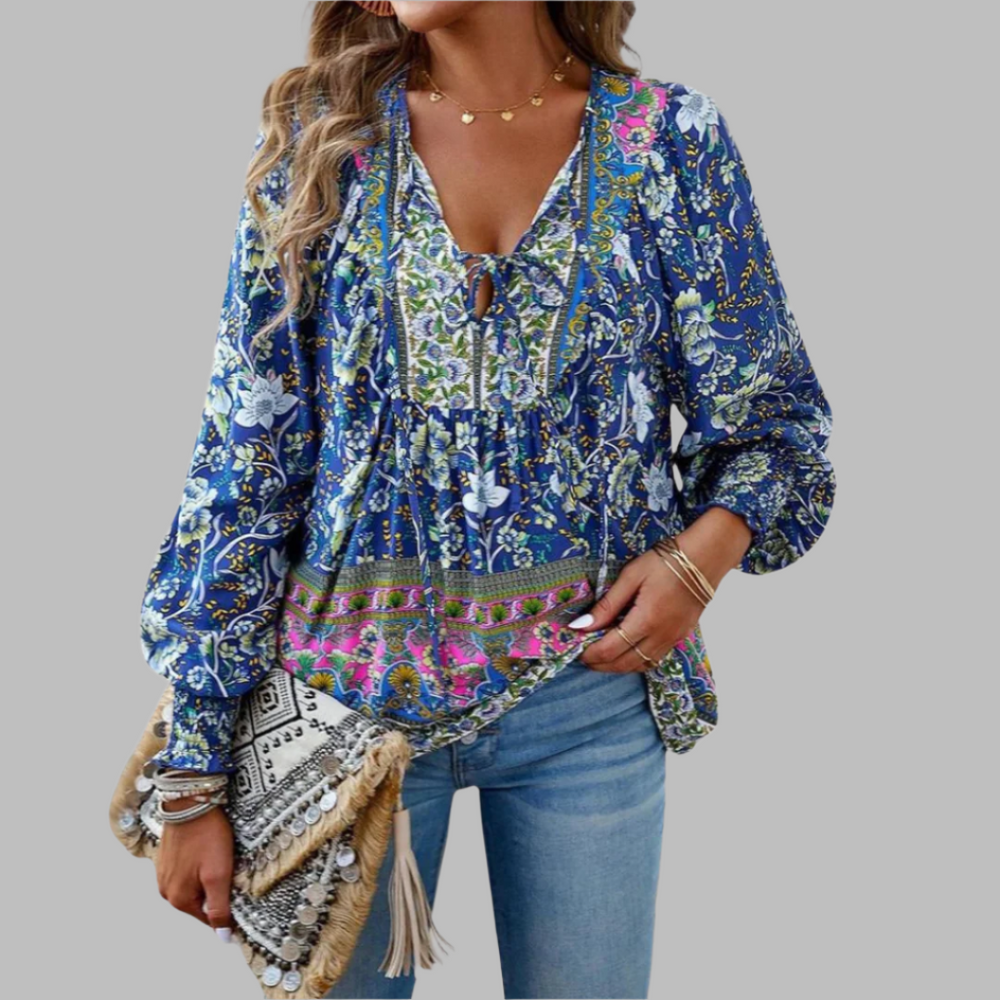 Mandy Boho Top Floral Print