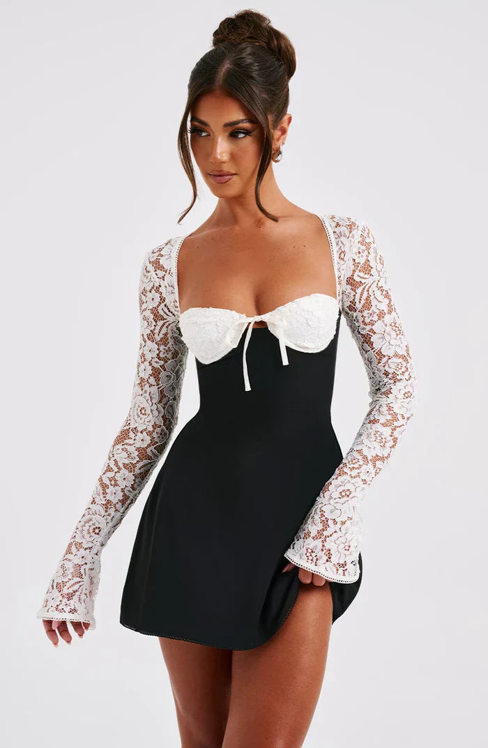 Qiana Ruched Mini Dress