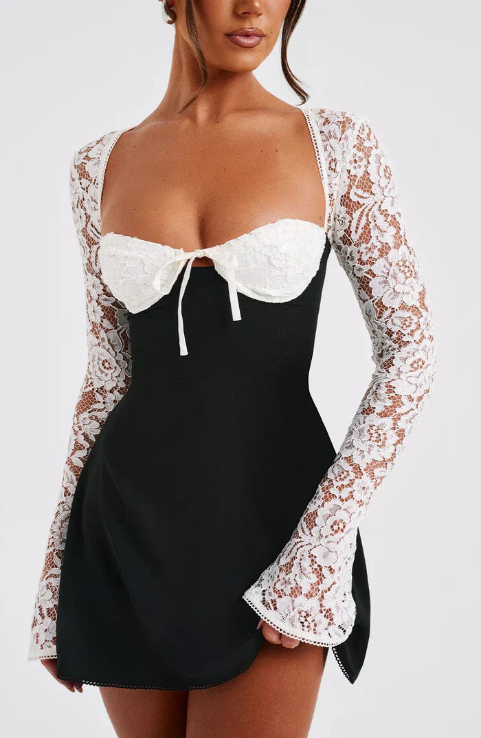 Qiana Ruched Mini Dress