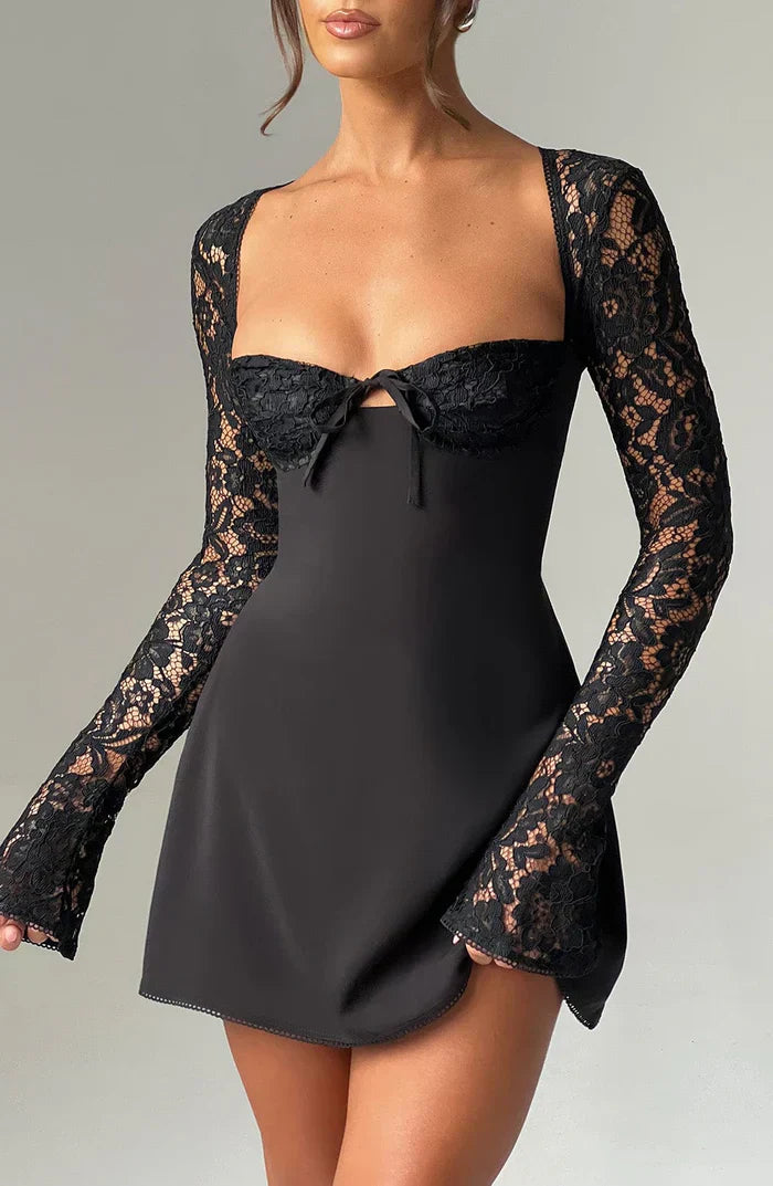 Qiana Ruched Mini Dress