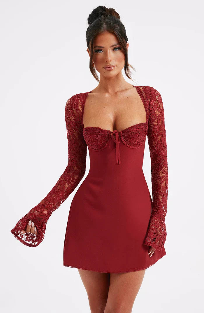 Qiana Ruched Mini Dress