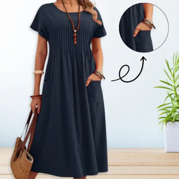 Isabella Casual Midi Dress, Loose Everyday Fit