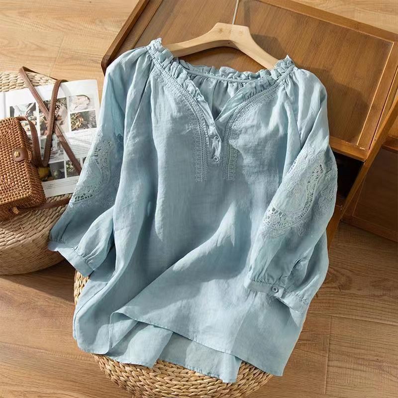 Talitha Casual Linen Blouse