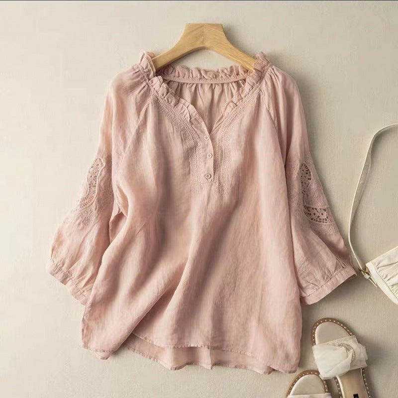 Talitha Casual Linen Blouse
