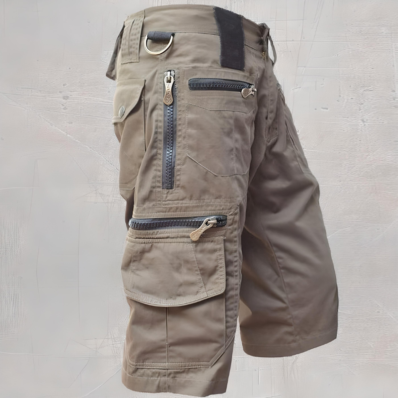 Caius Rugged Cotton Blend Outdoor Utility Cargo Shorts