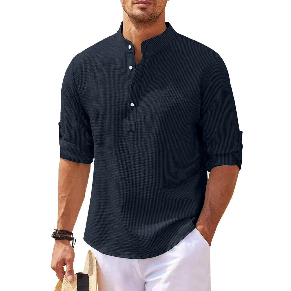 Viktor Breathable Cotton 3/4-Sleeve Shirt for Summer