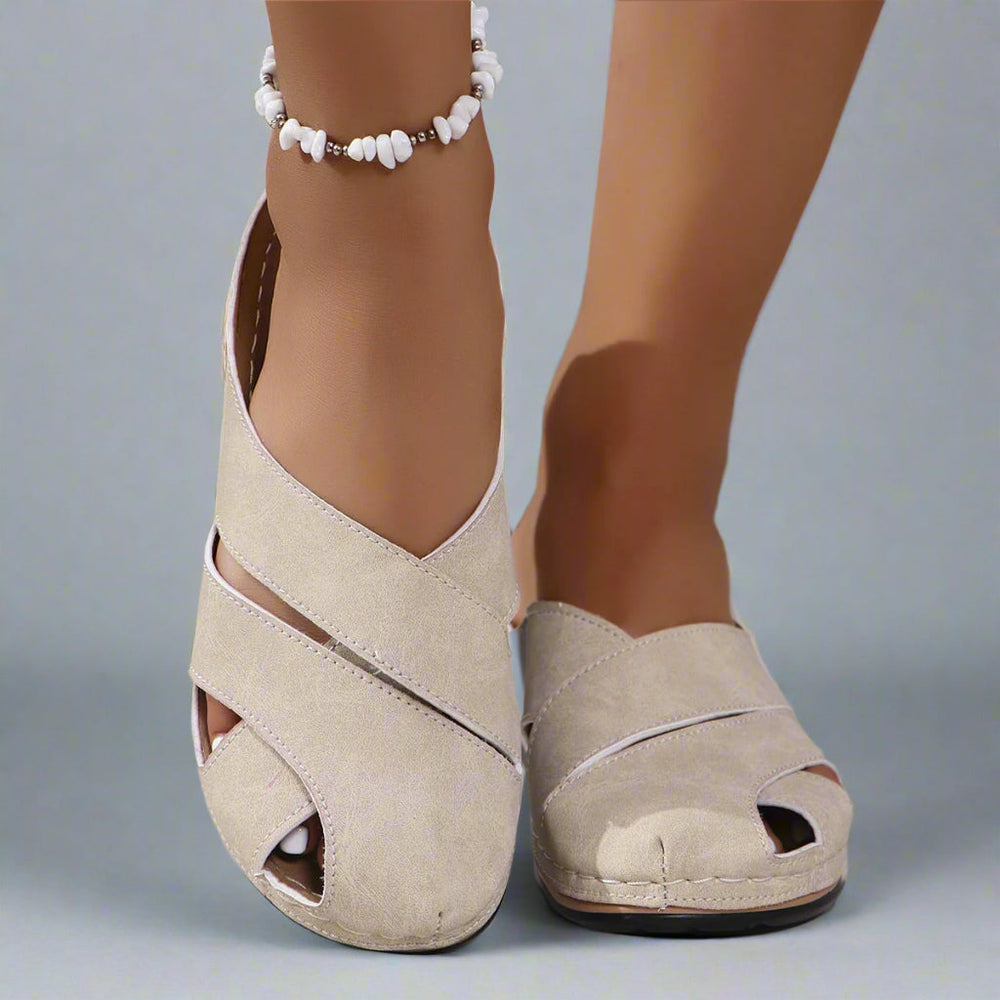 Frideborg Comfort Toe-Free Wedge Sandal