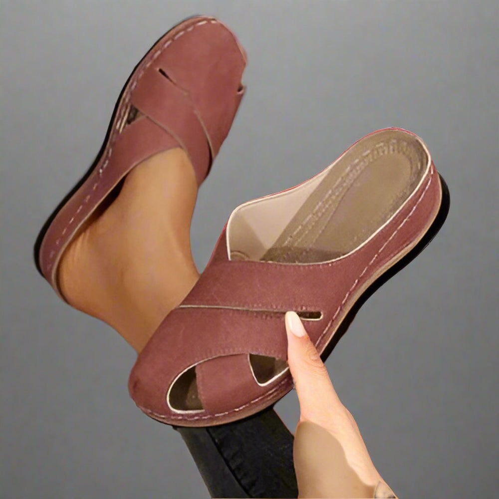 Frideborg Comfort Toe-Free Wedge Sandal