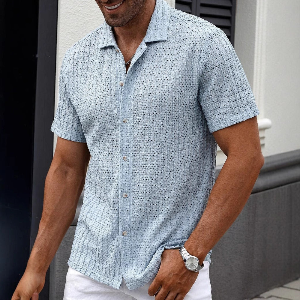 Edvin Textured Button-Up Shirt