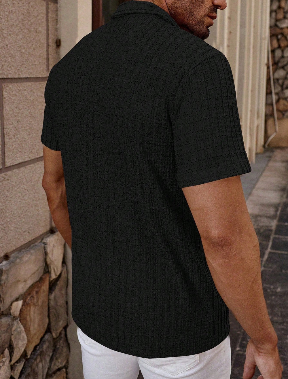 Edvin Textured Button-Up Shirt