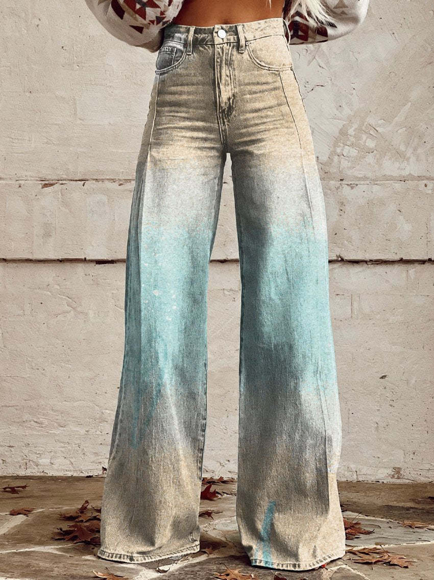 Sarah Striped Wide-Leg Vintage Pants for Women's Fashion Style
