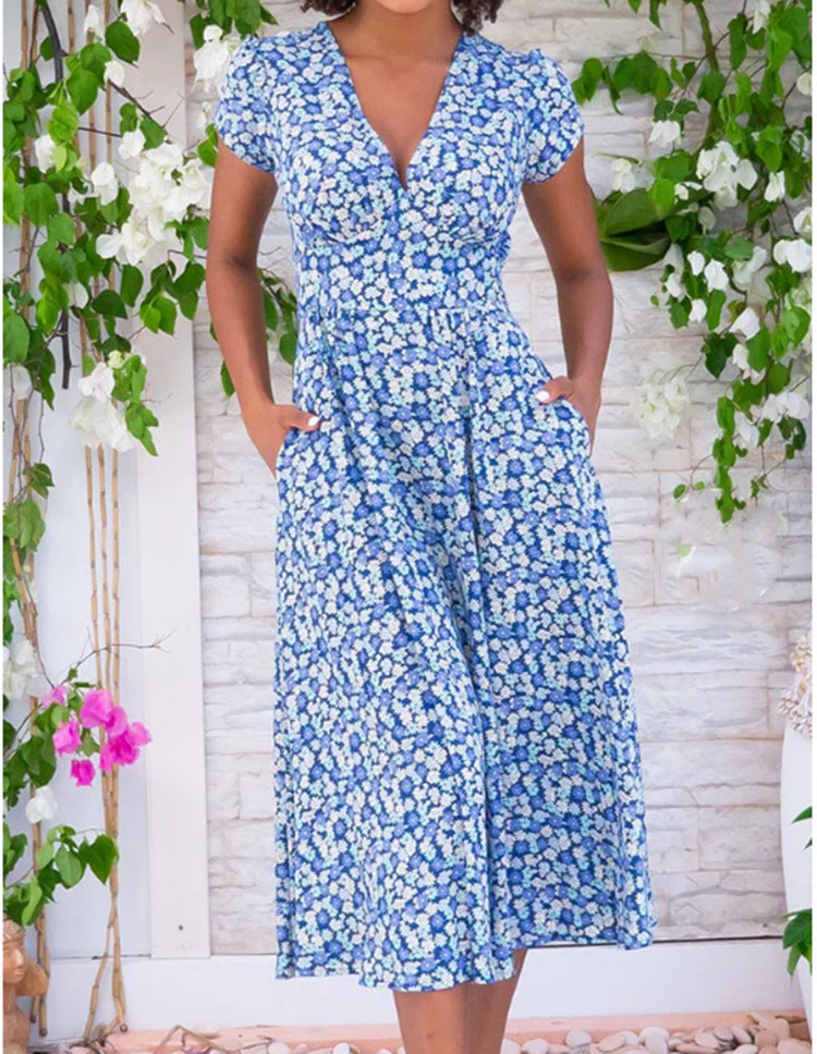 Lunissa Chic Button Midi Dress